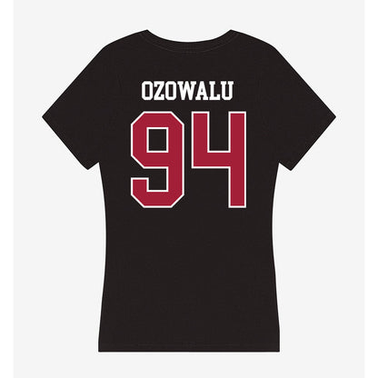 Oklahoma - NCAA Football : Kenny Ozowalu - Women's V-Neck T-Shirt-1