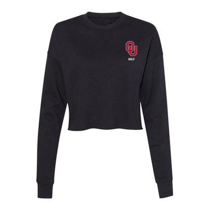 Oklahoma - NCAA Women's Golf : Reagan Chaney - Women's Cropped Crew Fleece-0