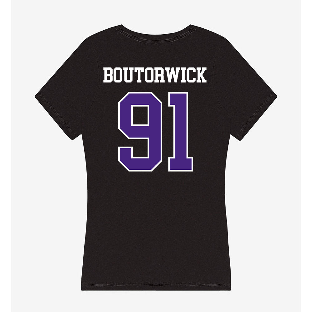 Northwestern - NCAA Football : Evan Boutorwick - Classic Shersey Women's V-Neck T-Shirt-1