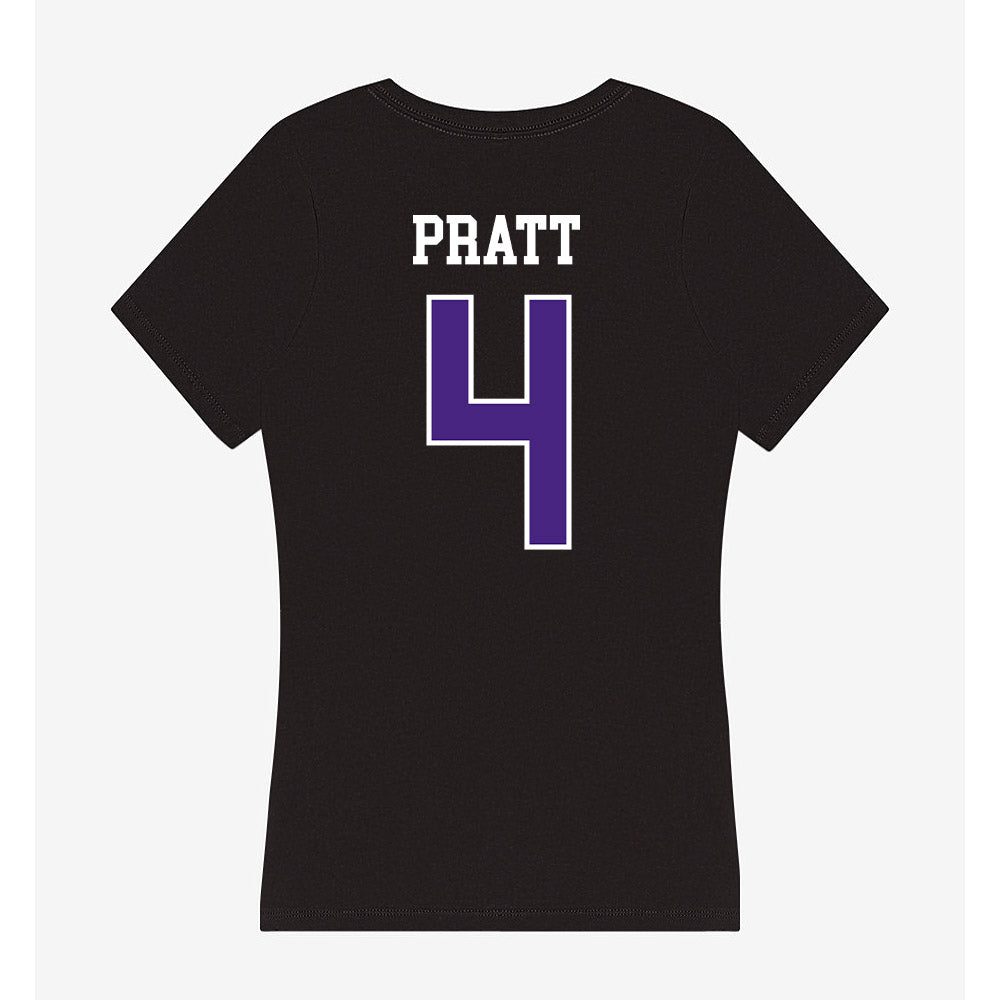 Northwestern - NCAA Men's Basketball : LA Pratt - Classic Shersey Women's V-Neck T-Shirt-1