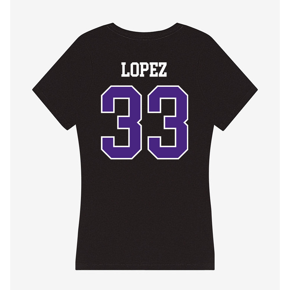Northwestern - NCAA Women's Basketball : Amparo Lopez - Classic Shersey Women's V-Neck T-Shirt-1