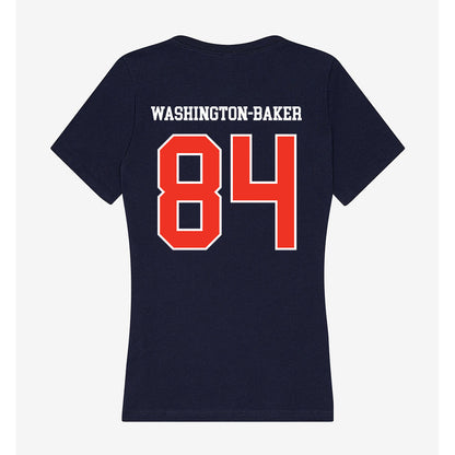 Syracuse - NCAA Football : Elijah Washington-Baker - Women's V-Neck T-Shirt-1