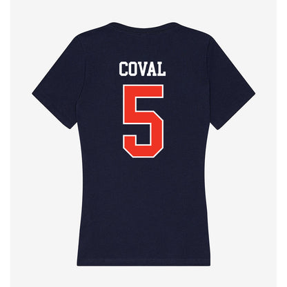 Syracuse - NCAA Women's Soccer : Julia Coval - Women's V-Neck T-Shirt-1