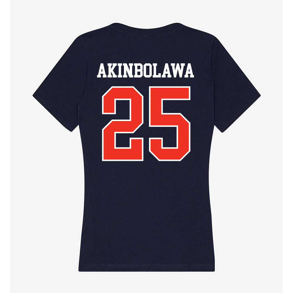Syracuse - NCAA Women's Basketball : Oyindamola Akinbolawa - Women's V-Neck T-Shirt-1