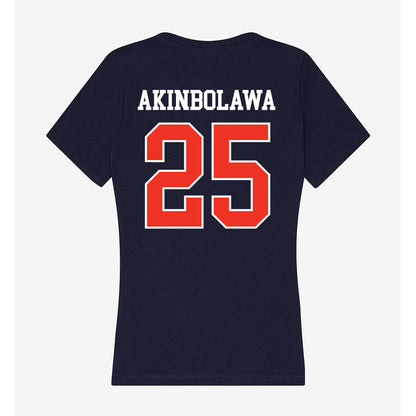 Syracuse - NCAA Women's Basketball : Oyindamola Akinbolawa - Women's V-Neck T-Shirt-1
