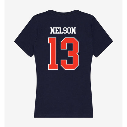 Syracuse - NCAA Women's Basketball : Camdyn Nelson - Women's V-Neck T-Shirt-1