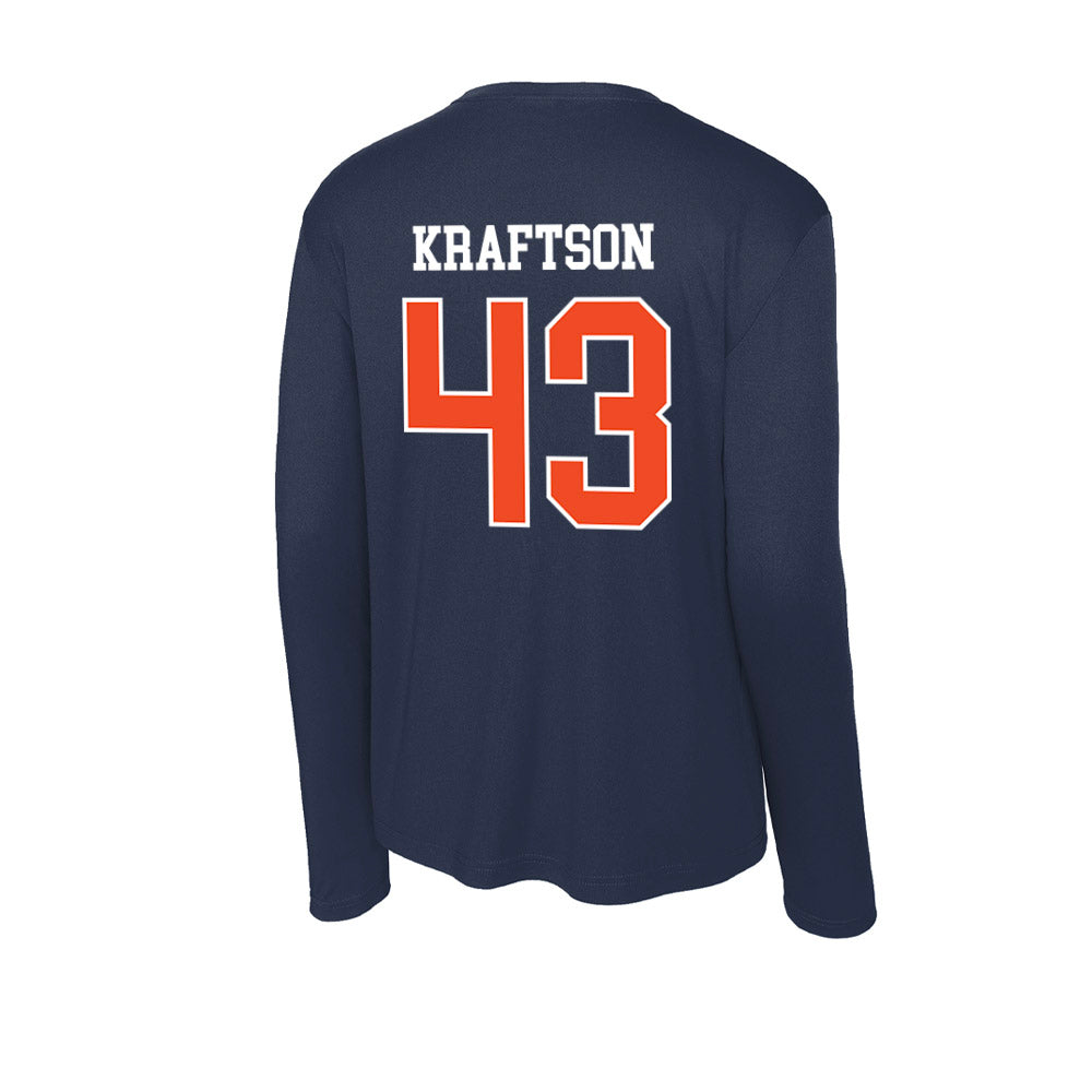 Syracuse - NCAA Men's Lacrosse : Charlie Kraftson - Activewear Long Sleeve T-Shirt-1