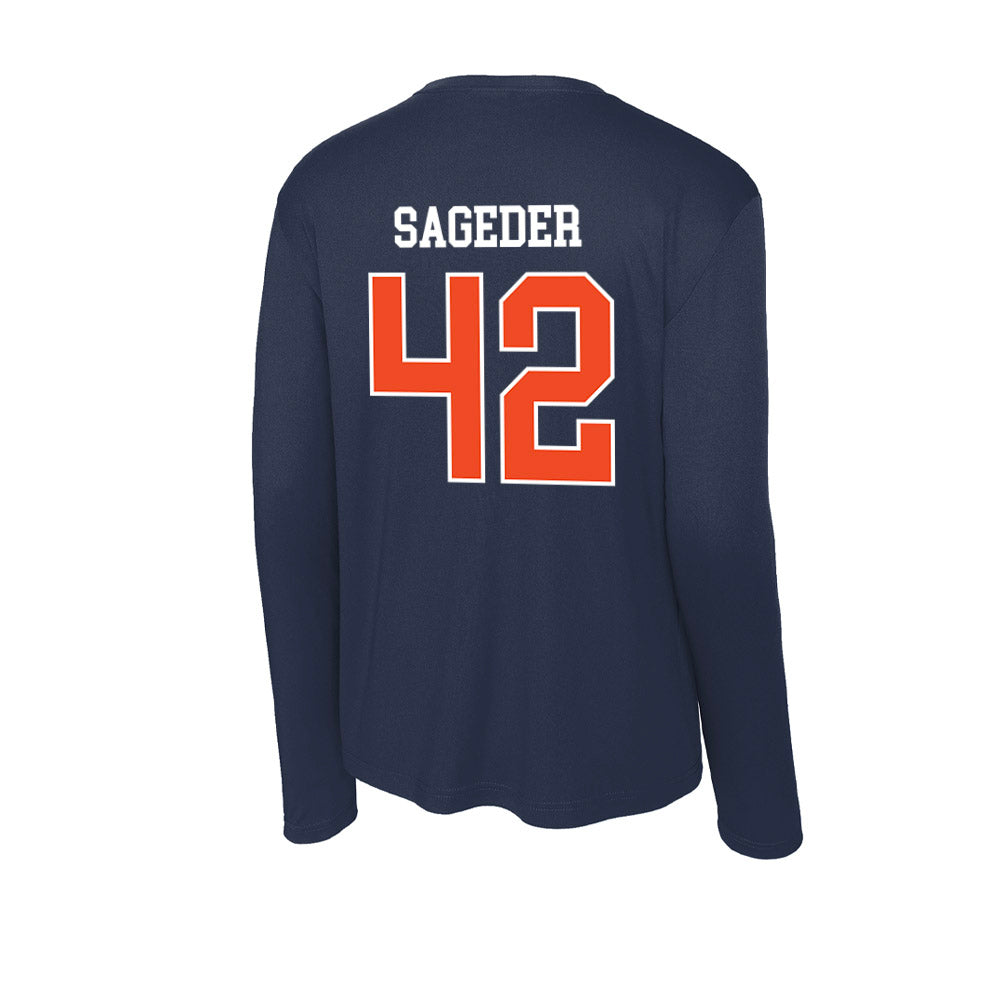 Syracuse - NCAA Men's Lacrosse : Dylan Sageder - Activewear Long Sleeve T-Shirt-1