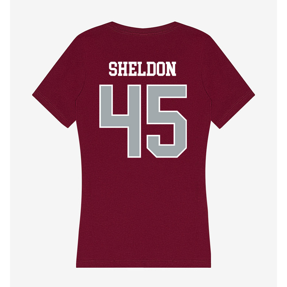 WSU - NCAA Baseball : Austin Sheldon - Women's V-Neck T-Shirt-1