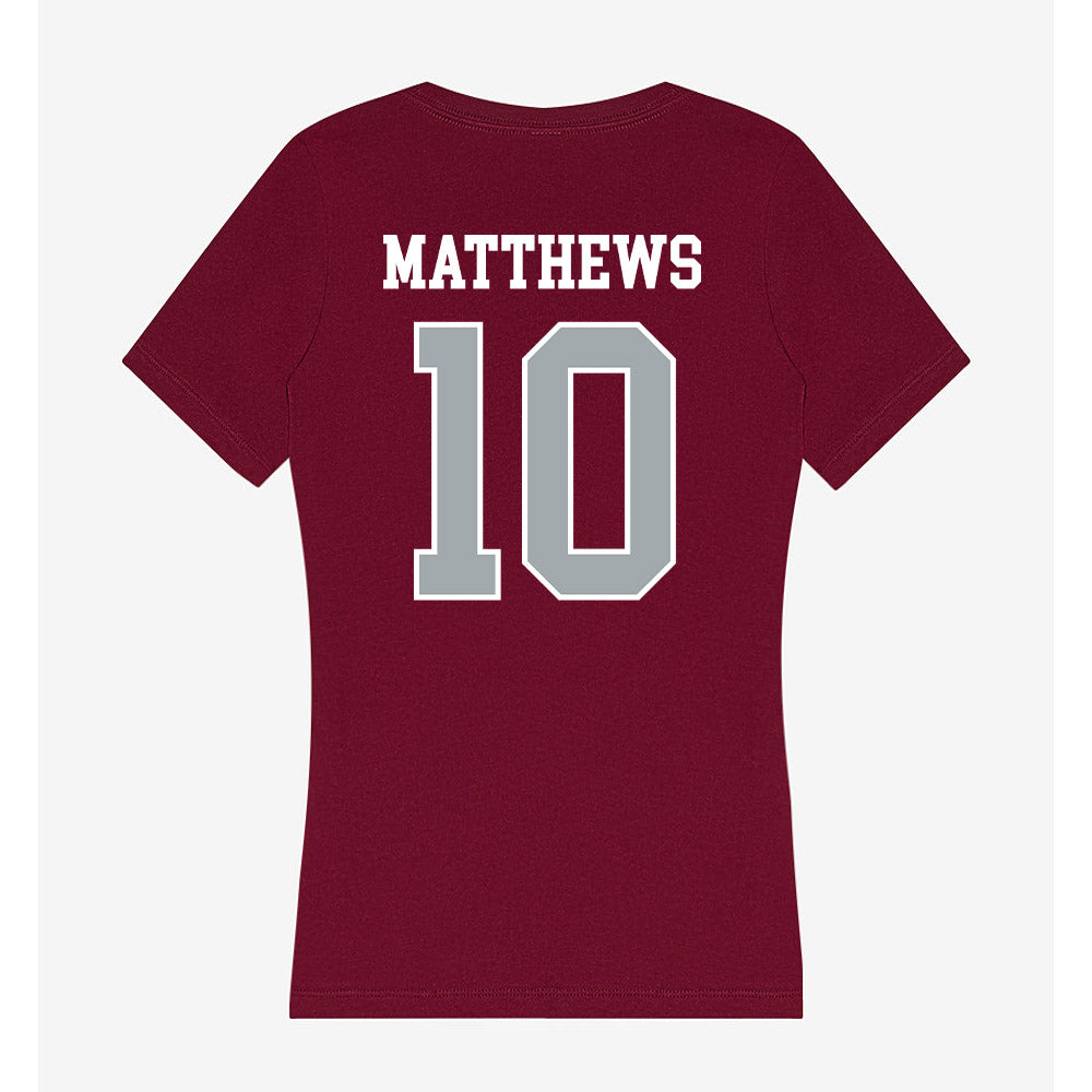 WSU - NCAA Women's Volleyball : Emerson Matthews - Women's V-Neck T-Shirt-1