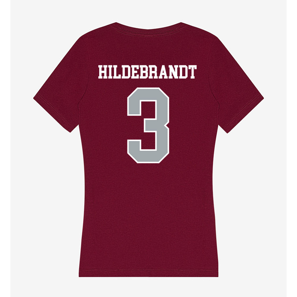 WSU - NCAA Men's Basketball : Simon Hildebrandt - Women's V-Neck T-Shirt-1