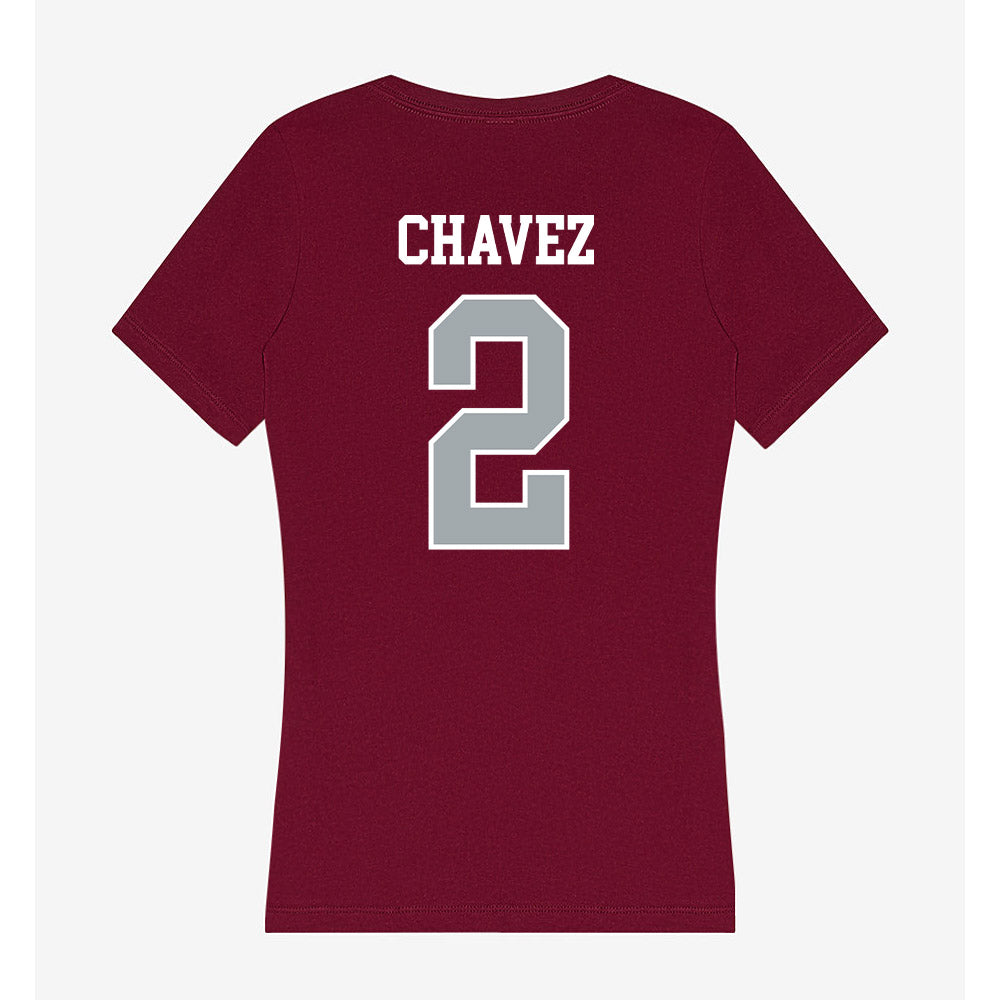 WSU - NCAA Baseball : Dane Chavez - Women's V-Neck T-Shirt-1