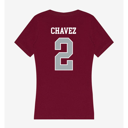 WSU - NCAA Baseball : Dane Chavez - Women's V-Neck T-Shirt-1