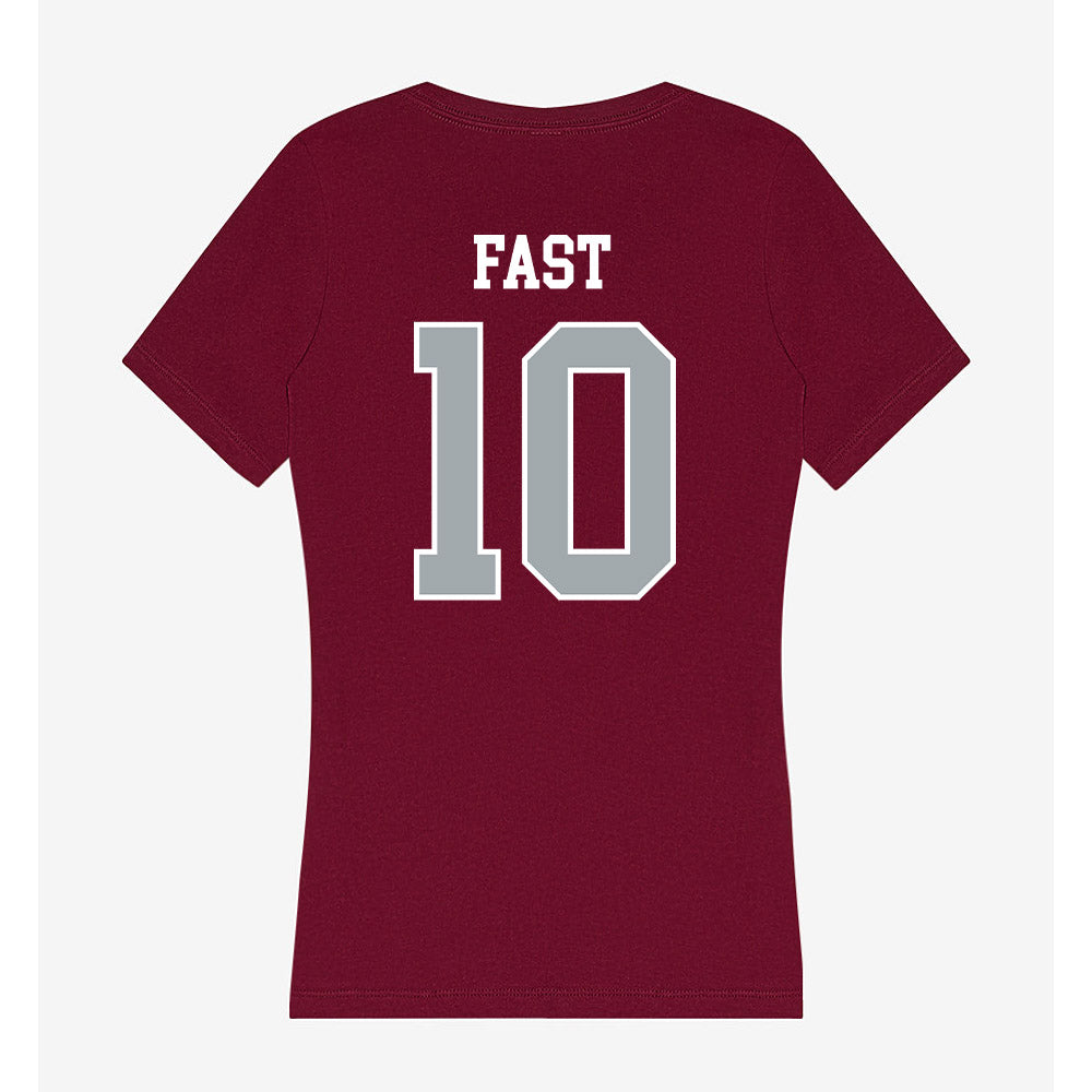 WSU - NCAA Baseball : Taber Fast - Women's V-Neck T-Shirt-1