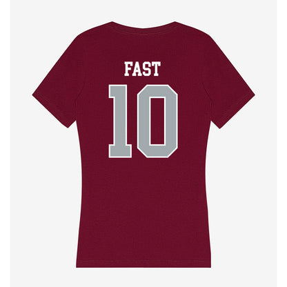 WSU - NCAA Baseball : Taber Fast - Women's V-Neck T-Shirt-1