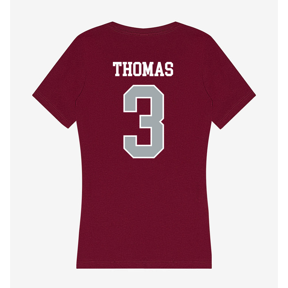 WSU - NCAA Football : Jaylen Thomas - Women's V-Neck T-Shirt-1