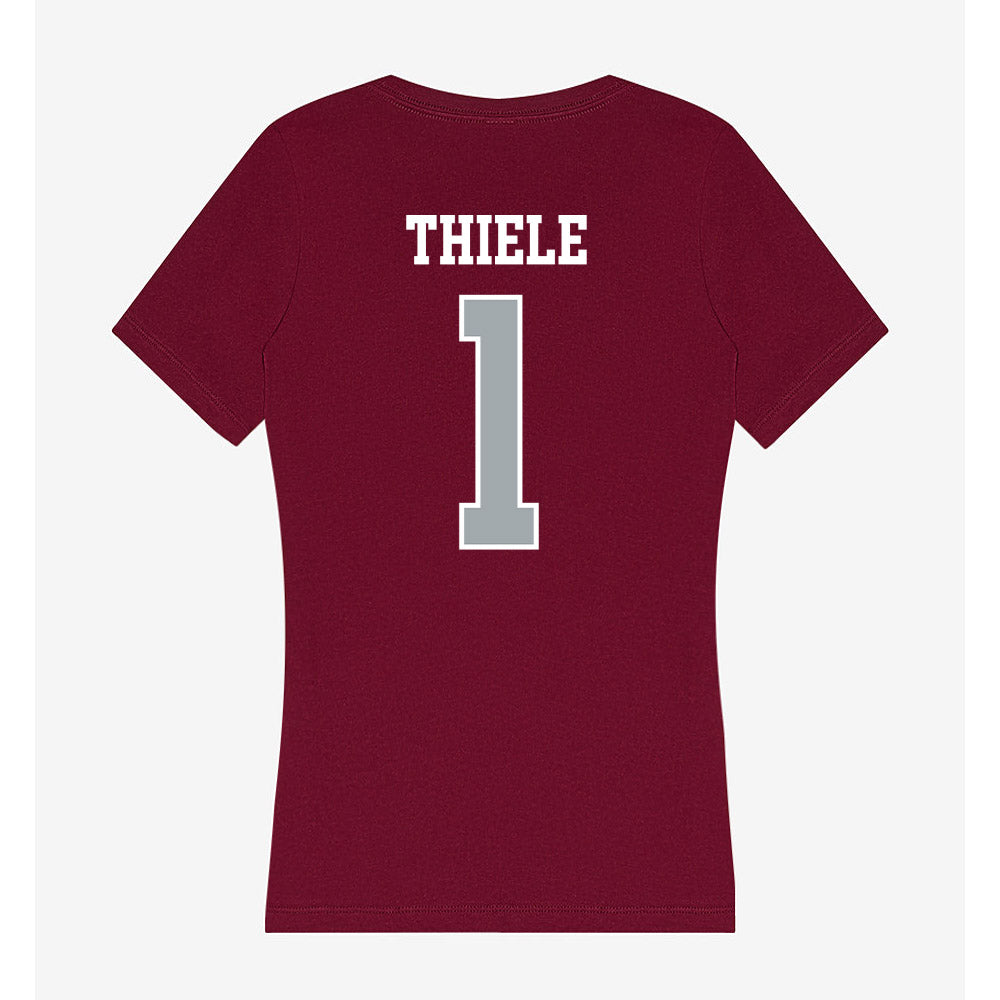 WSU - NCAA Baseball : Luke Thiele - Women's V-Neck T-Shirt-1