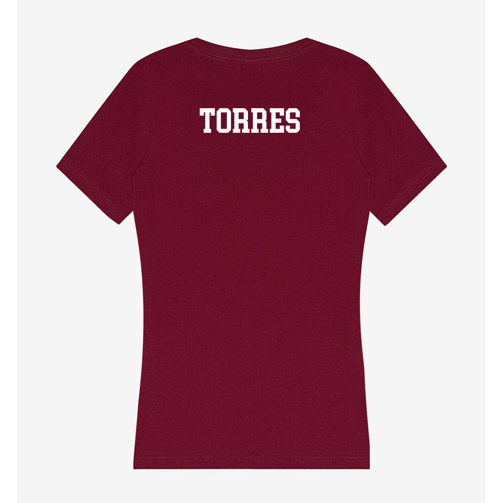 WSU - NCAA Women's Rowing : Sara Torres - Women's V-Neck T-Shirt-1
