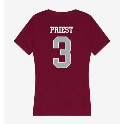 WSU - NCAA Baseball : Matthew Priest - Women's V-Neck T-Shirt-1