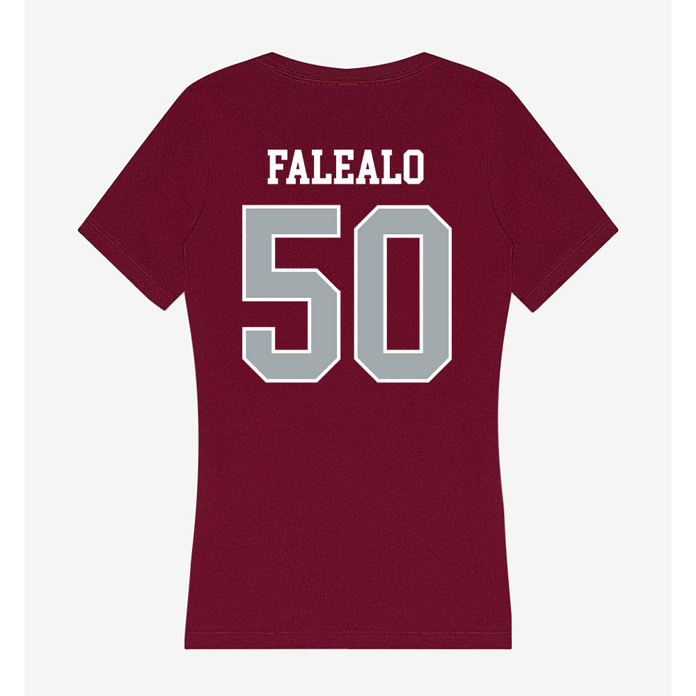 WSU - NCAA Football : Uilisone Falealo - Women's V-Neck T-Shirt-1