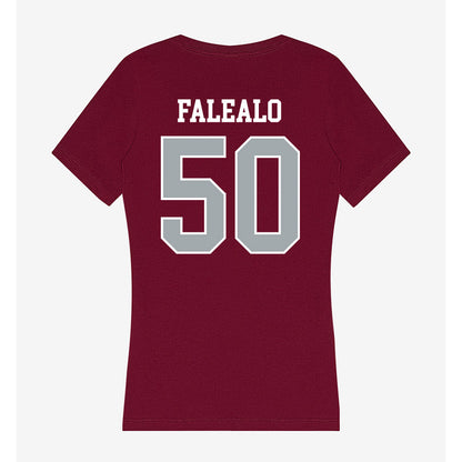 WSU - NCAA Football : Uilisone Falealo - Women's V-Neck T-Shirt-1