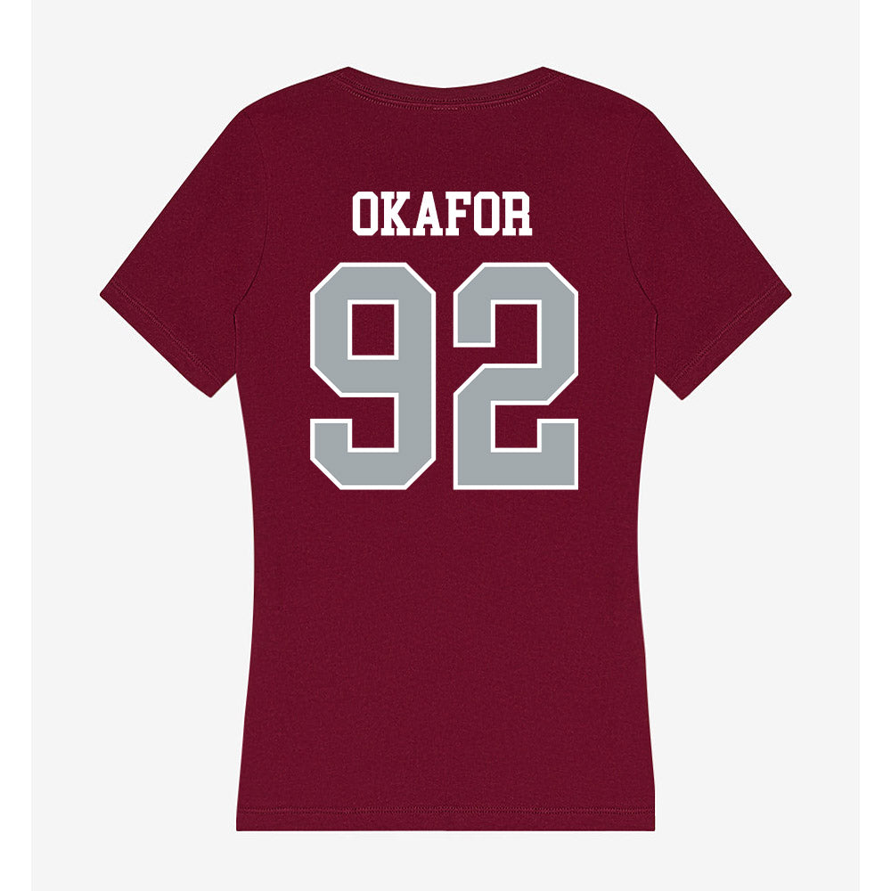WSU - NCAA Football : Ike Okafor - Women's V-Neck T-Shirt-1