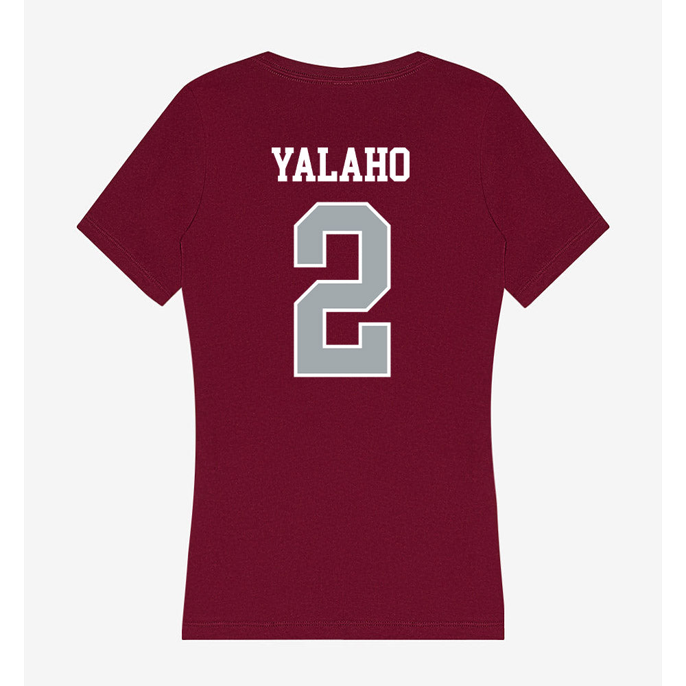 WSU - NCAA Men's Basketball : Eemeli Yalaho - Women's V-Neck T-Shirt-1