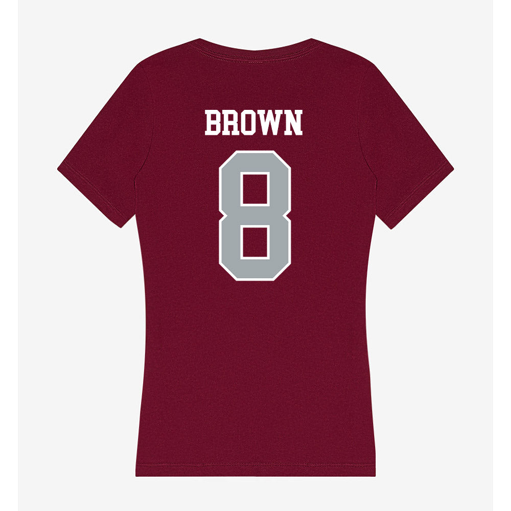 WSU - NCAA Football : Nylan Brown - Women's V-Neck T-Shirt-1