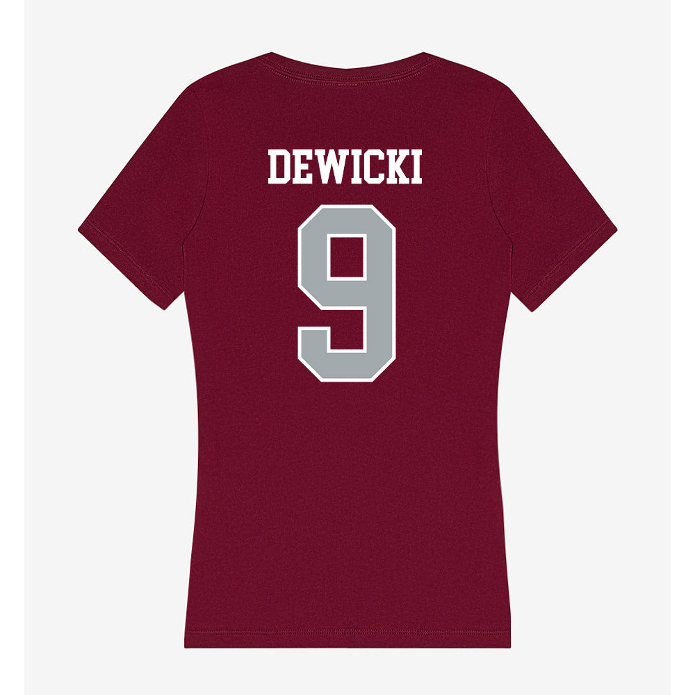 WSU - NCAA Women's Volleyball : Whitney Dewicki - Women's V-Neck T-Shirt-1