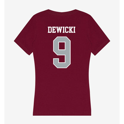 WSU - NCAA Women's Volleyball : Whitney Dewicki - Women's V-Neck T-Shirt-1