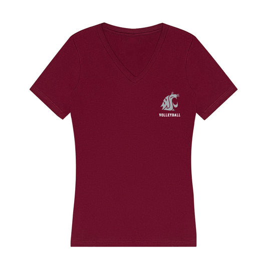 WSU - NCAA Women's Volleyball : Madyn Cervellera - Women's V-Neck T-Shirt-0