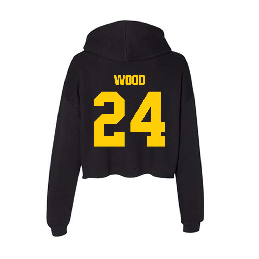 Iowa - NCAA Baseball : Mitch Wood - Women's Crop Fleece Hoodie-1