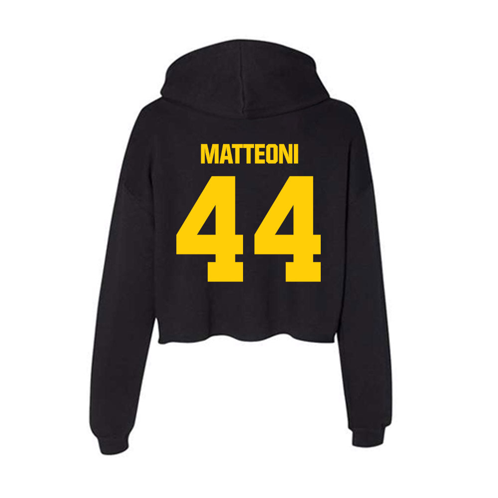 Iowa - NCAA Men's Basketball : Joey Matteoni - Women's Crop Fleece Hoodie-1
