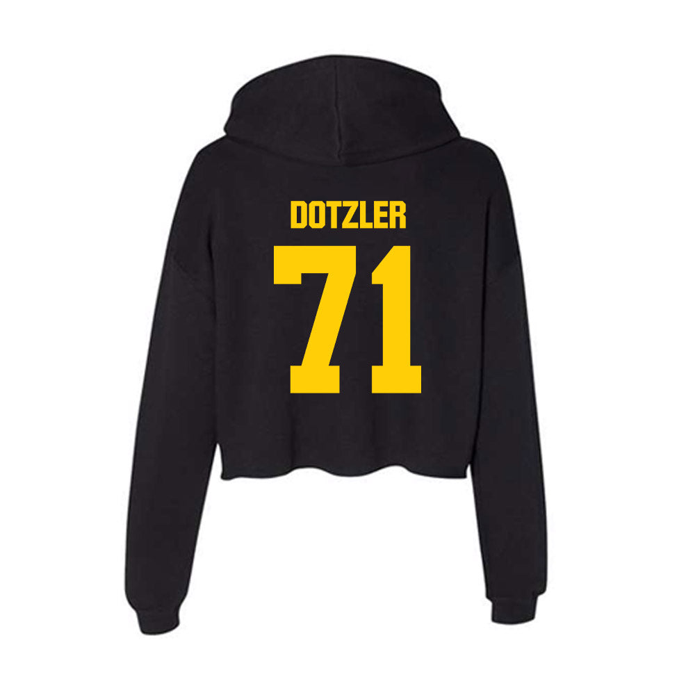 Iowa - NCAA Football : Jack Dotzler - Women's Crop Fleece Hoodie-1