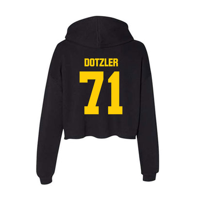 Iowa - NCAA Football : Jack Dotzler - Women's Crop Fleece Hoodie-1