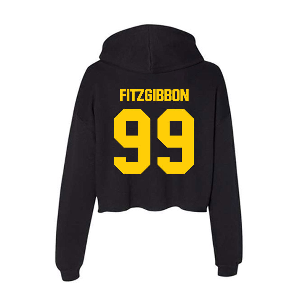 Iowa - NCAA Football : Brad Fitzgibbon - Women's Crop Fleece Hoodie-1