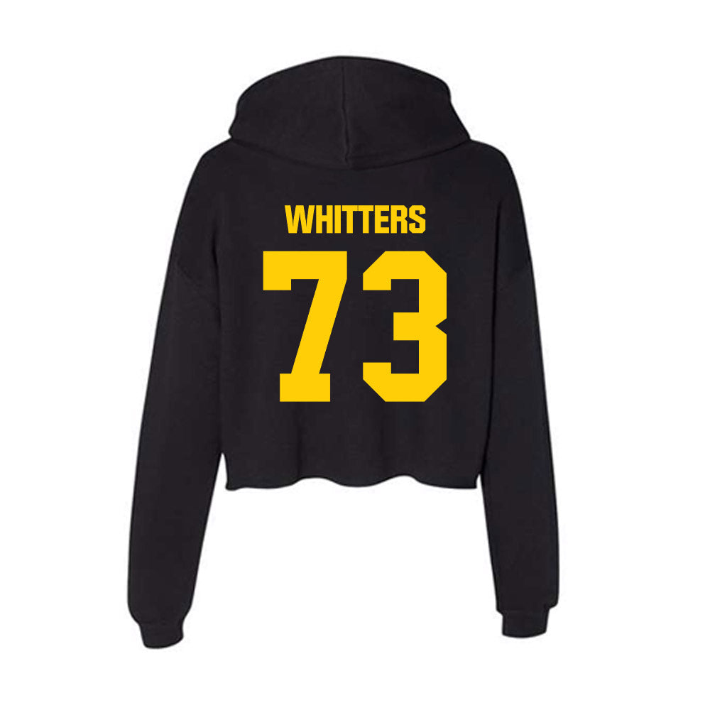 Iowa - NCAA Football : Colin Whitters - Women's Crop Fleece Hooded Sweatshirt-1