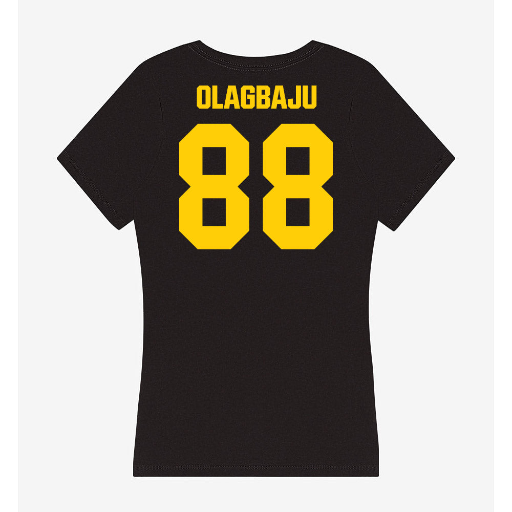 Iowa - NCAA Football : Emmanuel Olagbaju - Women's V-Neck T-Shirt-1