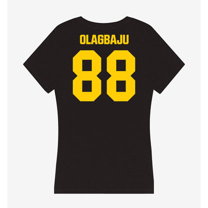 Iowa - NCAA Football : Emmanuel Olagbaju - Women's V-Neck T-Shirt-1