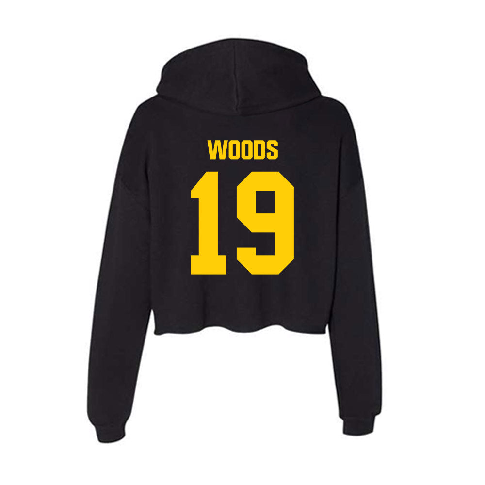 Iowa - NCAA Football : Mason Woods - Women's Crop Fleece Hoodie-1