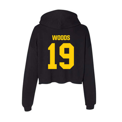 Iowa - NCAA Football : Mason Woods - Women's Crop Fleece Hoodie-1