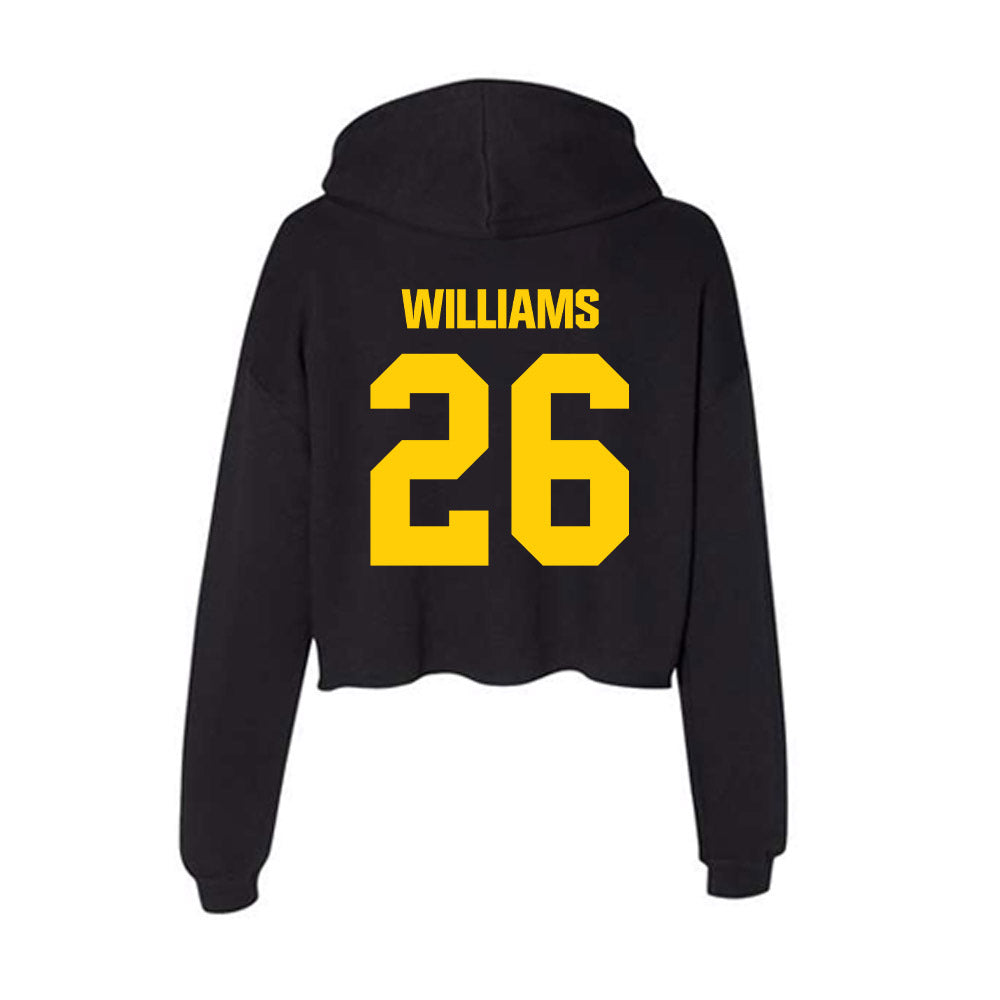 Iowa - NCAA Football : Xavier Williams - Women's Crop Fleece Hoodie-1
