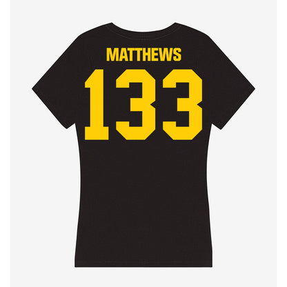 Iowa - NCAA Wrestling : Charles Matthews - Women's V-Neck T-Shirt-1