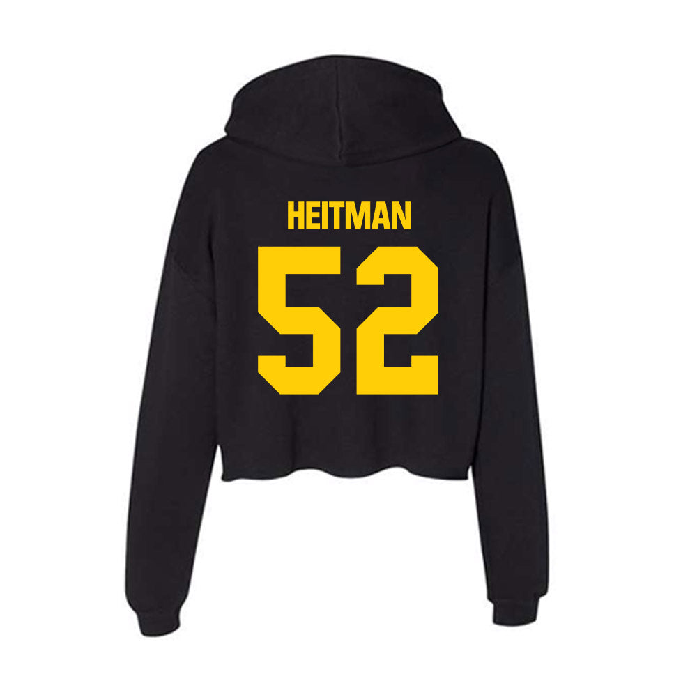 Iowa - NCAA Baseball : Nick Heitman - Women's Crop Fleece Hoodie-1