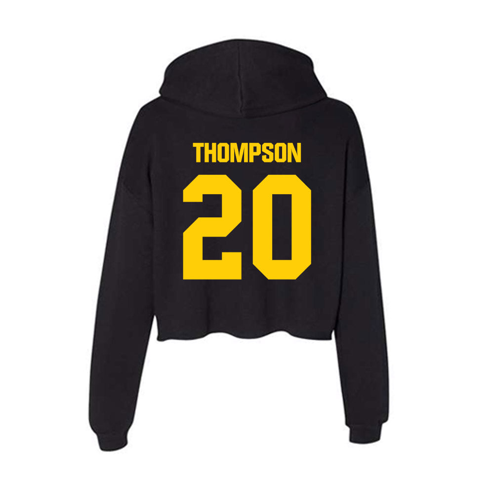Iowa - NCAA Men's Basketball : Trey Thompson - Women's Crop Fleece Hoodie-1