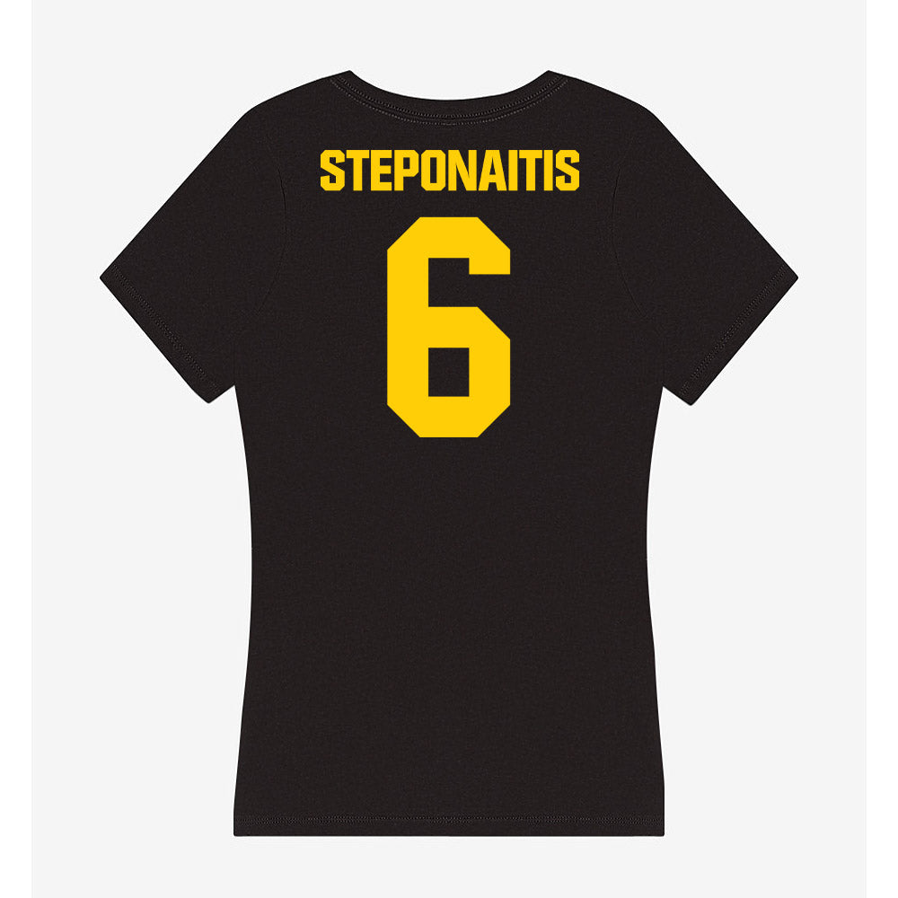 Iowa - NCAA Women's Volleyball : Hallie Steponaitis - Women's V-Neck T-Shirt-1