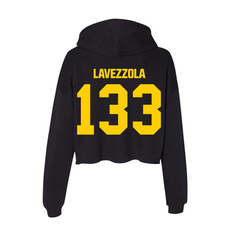 Iowa - NCAA Men's Wrestling : Anthony Lavezzola - Women's Crop Fleece Hoodie-1