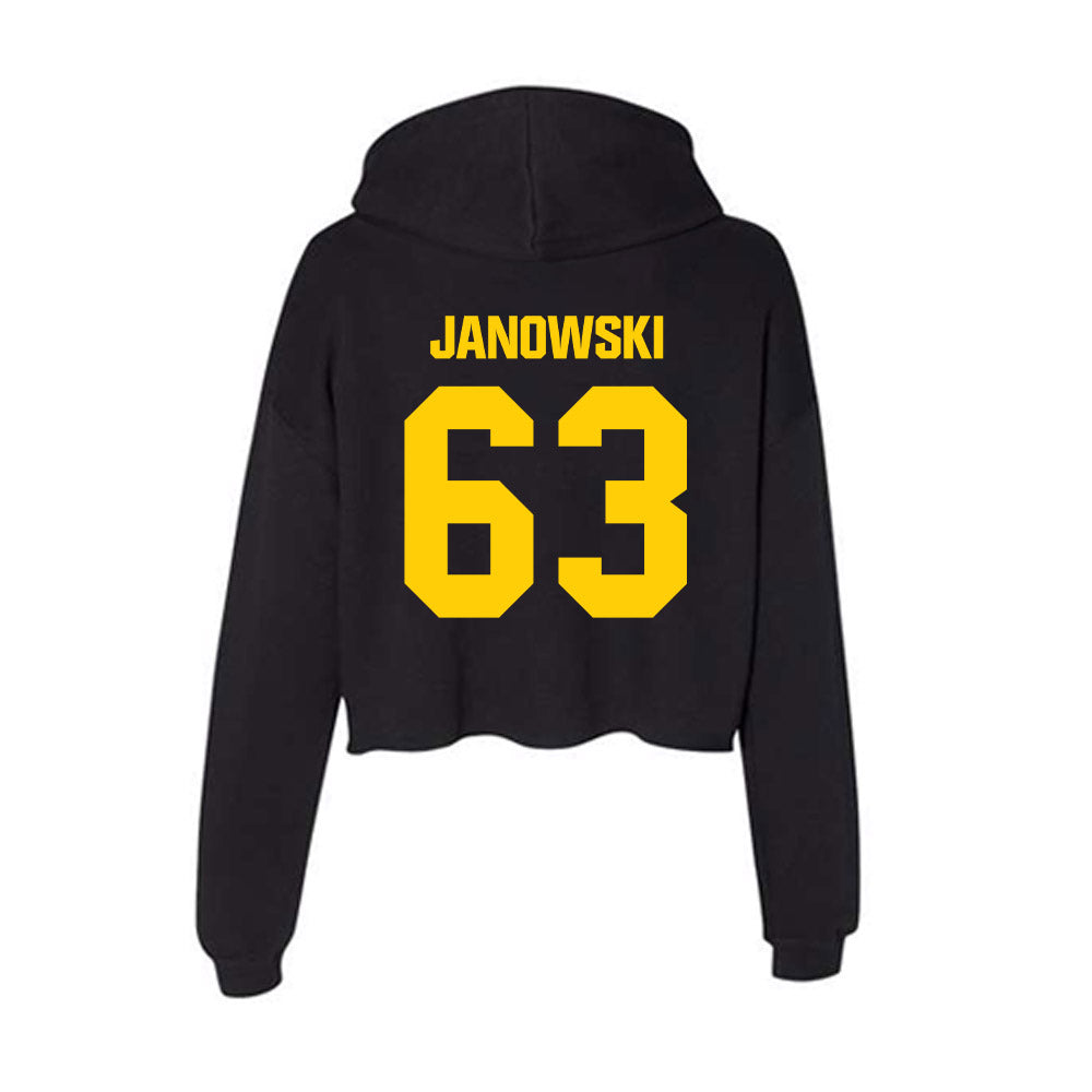 Iowa - NCAA Football : Josh Janowski - Women's Crop Fleece Hoodie-1