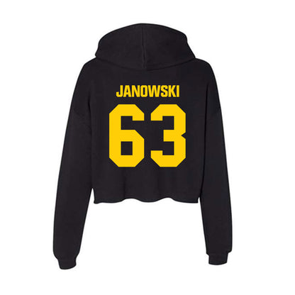 Iowa - NCAA Football : Josh Janowski - Women's Crop Fleece Hoodie-1