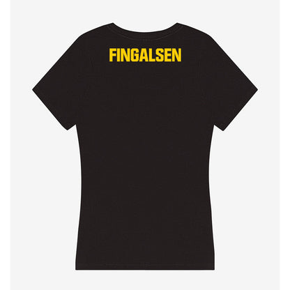 Iowa - NCAA Men's Track & Field : James Fingalsen - Women's V-Neck T-Shirt-1